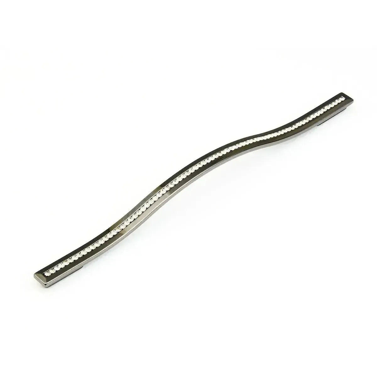 Skyevale Crystal Arched Cabinet Pull Black Chrome