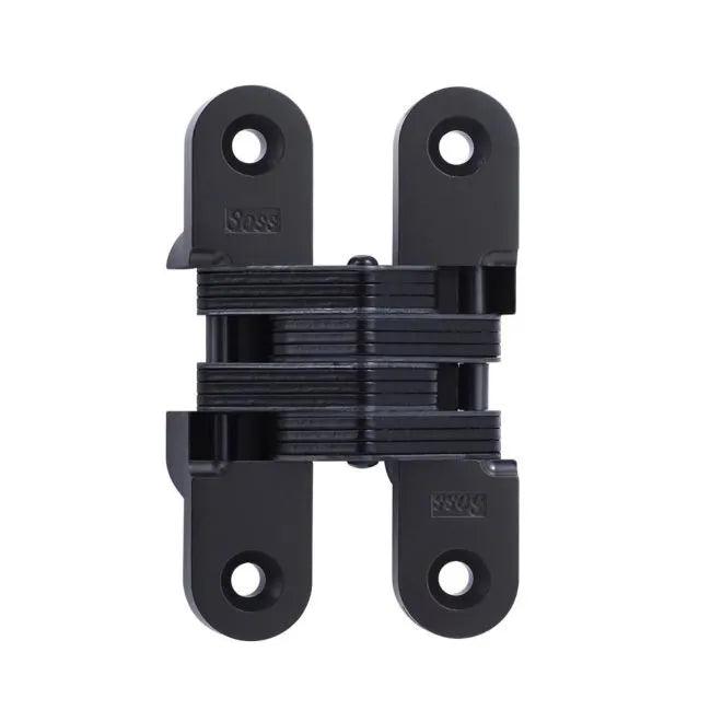 Soss 1" x 4-5/8" Medium Duty Invisible Hinge for 1-3/8" Doors Flat Black