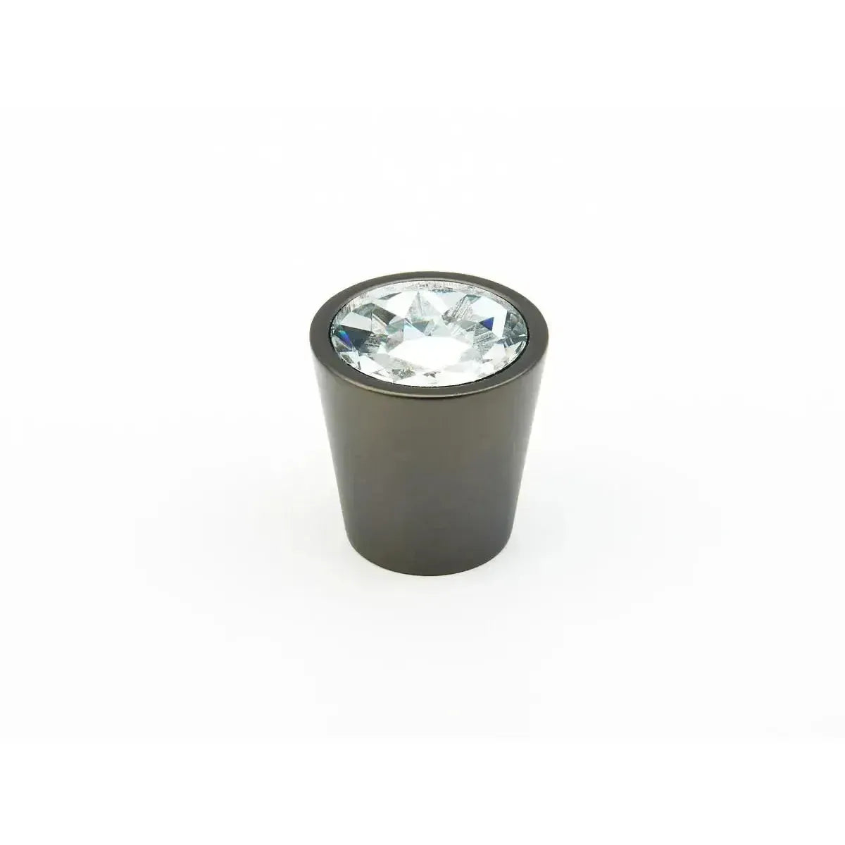 The Schaub Stargaze Cylinder Glass Cabinet Knob in Bronze finish.