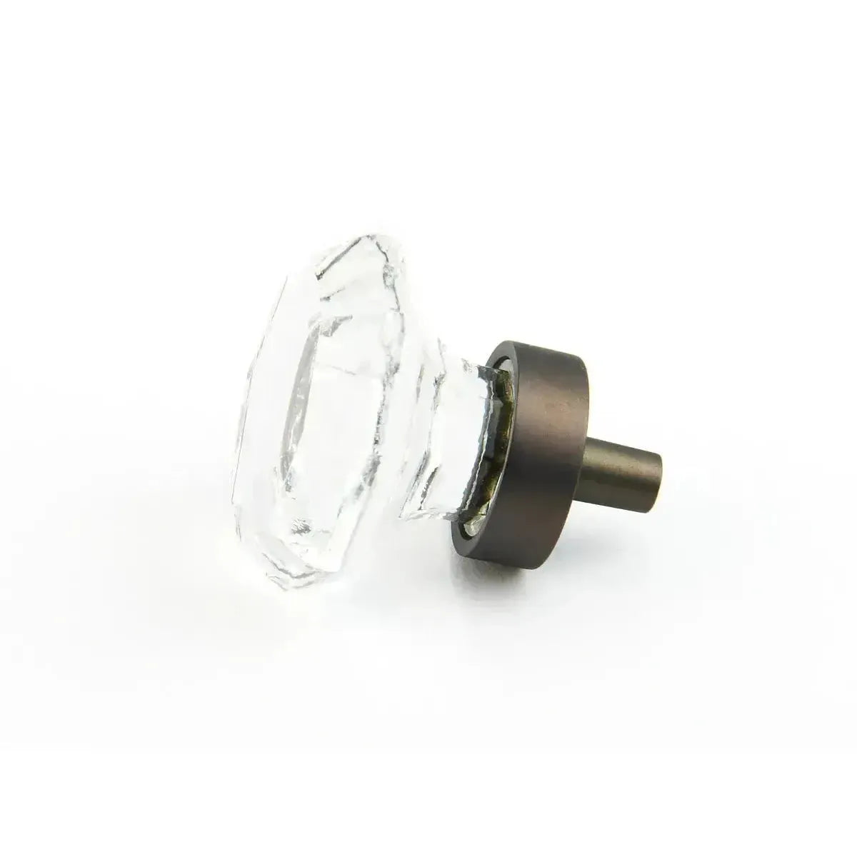The Schaub Stargaze Octagonal Glass Cabinet Knob in Bronze finish.