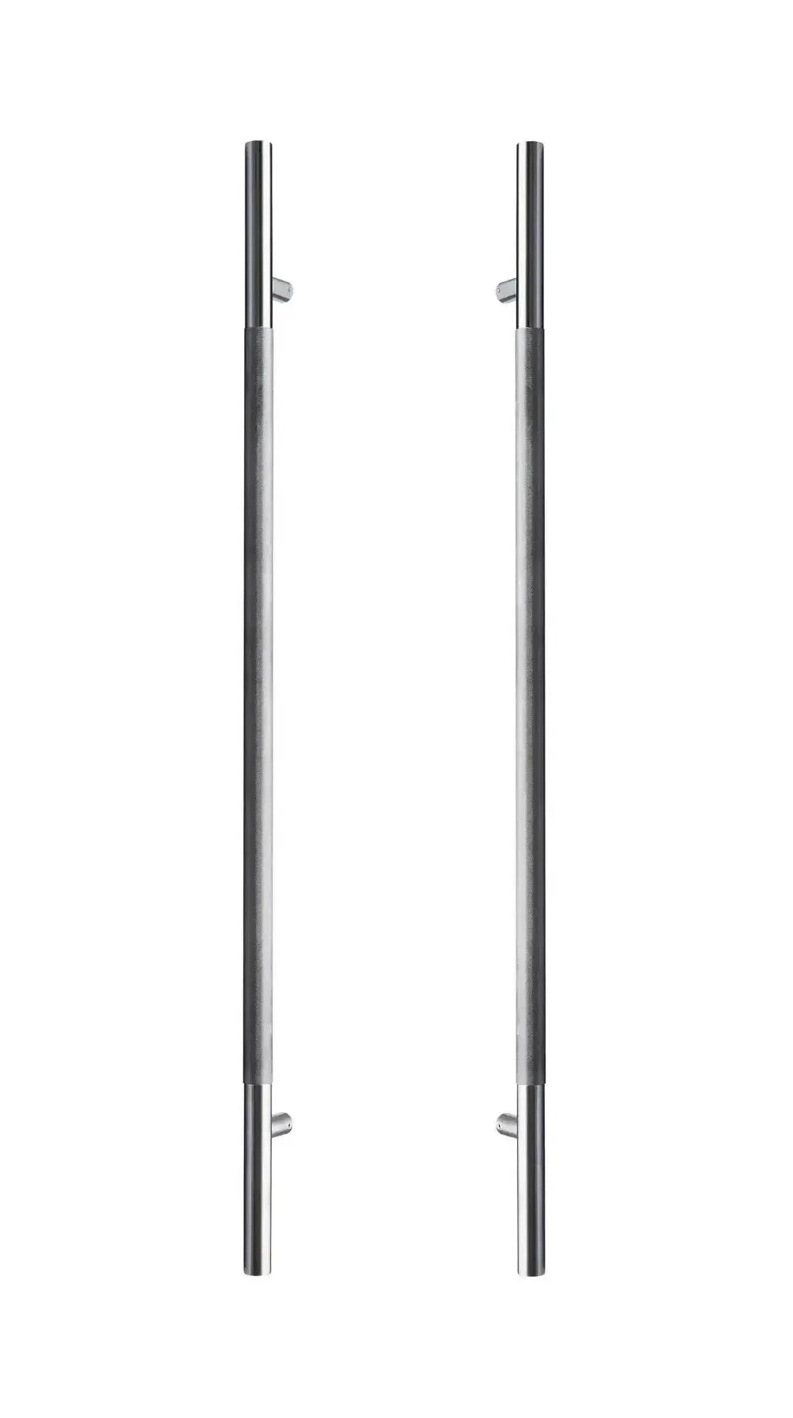 Sure-Loc 48" Knurled Long Door Pull, Double-Sided Satin Stainless Steel