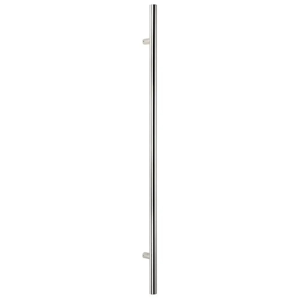 Sure-Loc 48" Round Long Door Pull, Single-Sided Polished Chrome