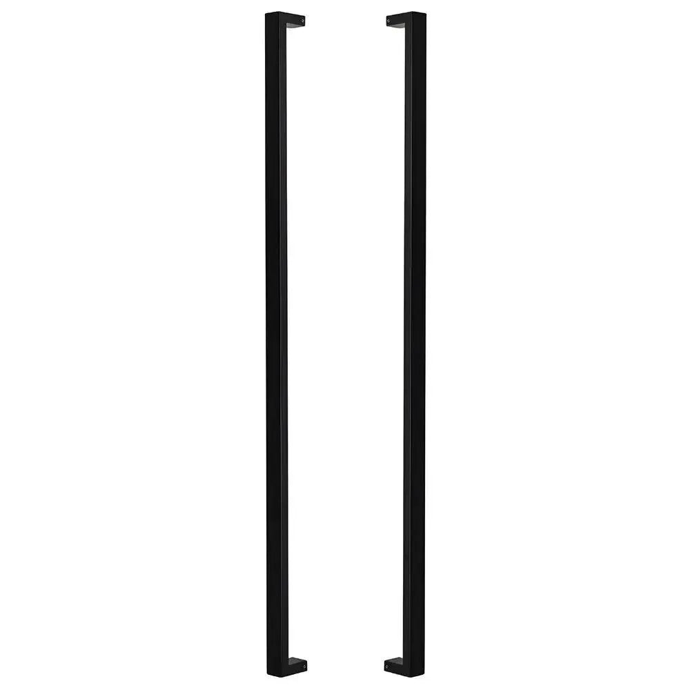 Sure-Loc 48" Square Long Door Pull, Double-Sided Flat Black