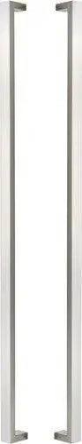 Sure-Loc 48" Square Long Door Pull, Double-Sided Satin Stainless Steel