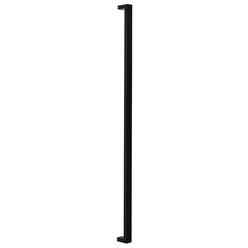 The Sure-Loc 48" Square Long Door Pull, Single-Sided in Flat Black finish.