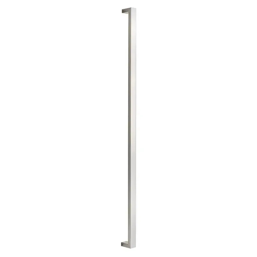 The Sure-Loc 48" Square Long Door Pull, Single-Sided in Satin Stainless Steel finish.