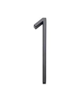 Sure-Loc 5" Floating House Number 1 in Flat Black finish