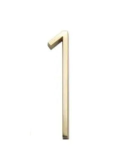 Sure-Loc 5" Floating House Number 1 in Satin Brass finish