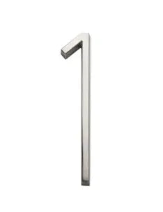 Sure-Loc 5" Floating House Number 1 in Satin Nickel finish
