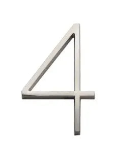 Sure-Loc 5" Floating House Number 4 in Satin Nickel finish