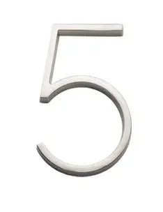 Sure-Loc 5" Floating House Number 5 in Satin Nickel finish