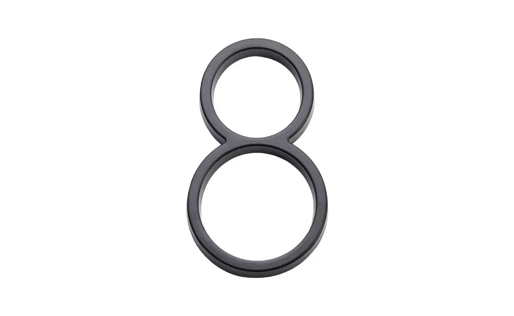 Sure-Loc 5" Floating House Number 8 in Flat Black finish