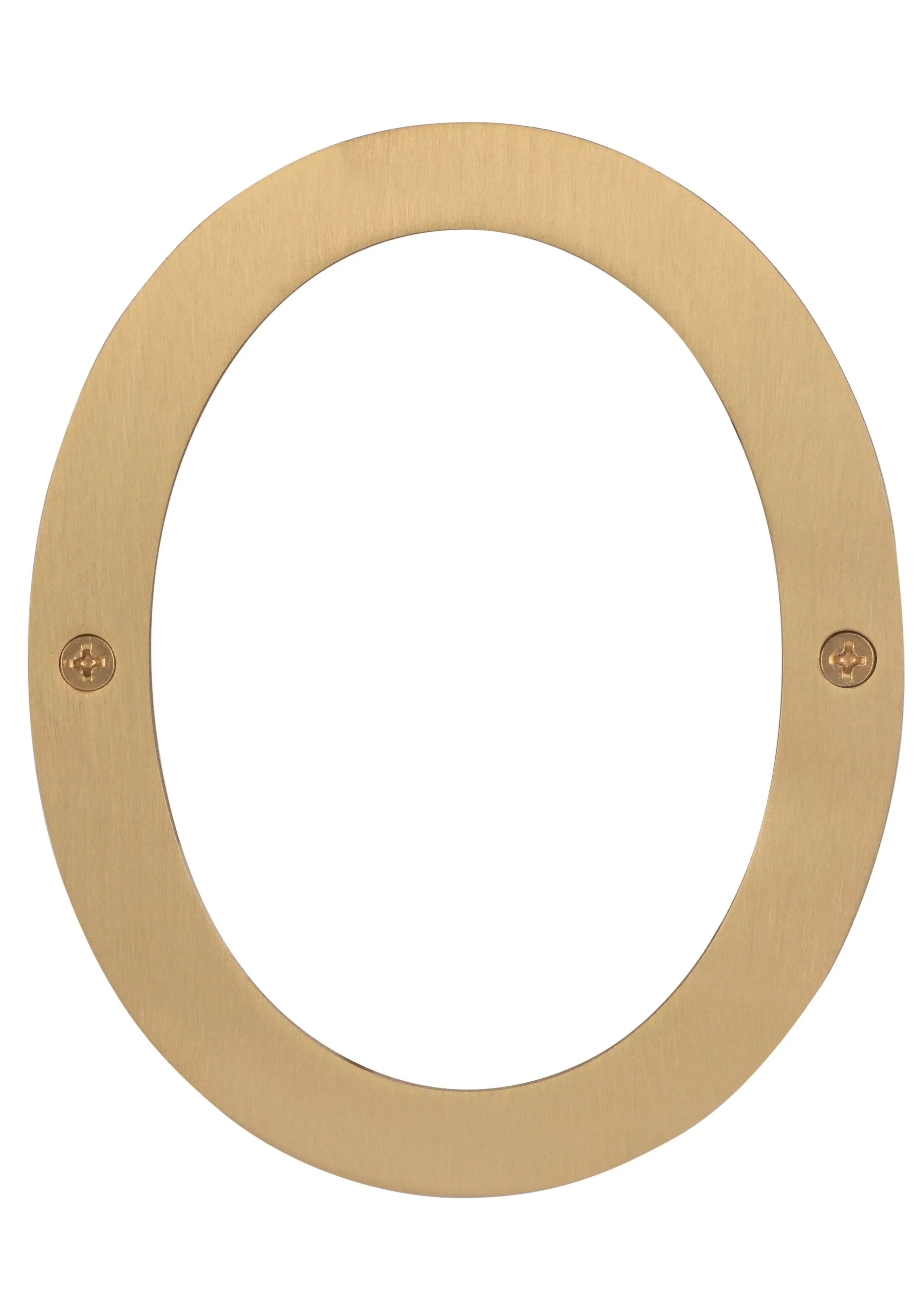 Sure-Loc 6" House Number 0 in Satin Brass finish