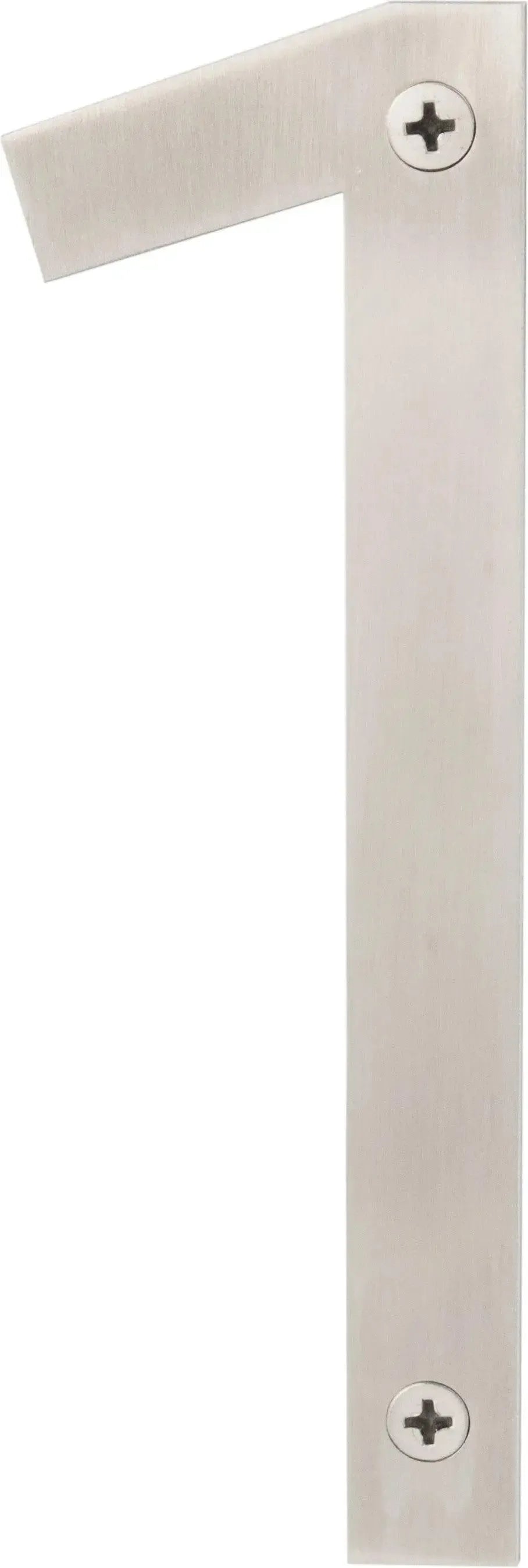 Sure-Loc 6" House Number 1 in Brushed Stainless Steel finish