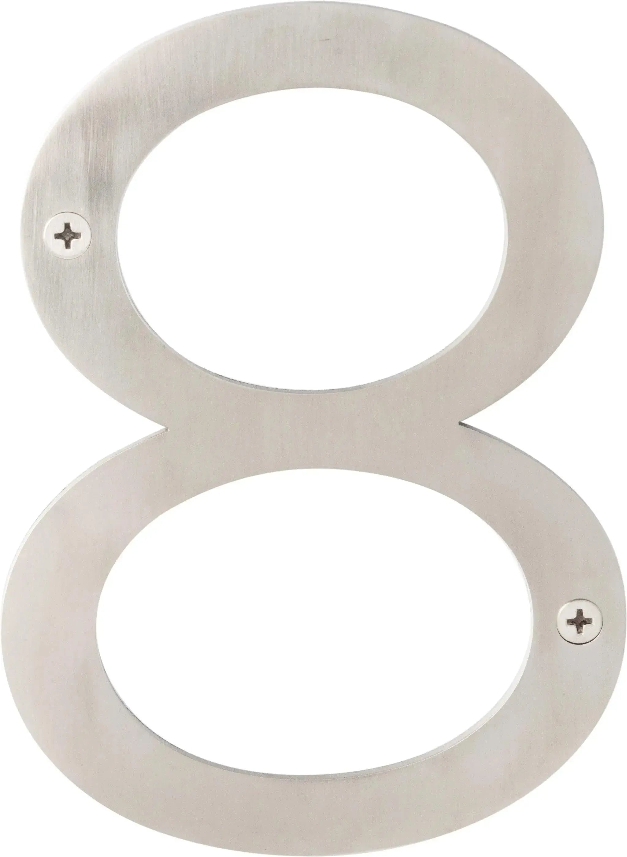 Sure-Loc 6" House Number 8 in Brushed Stainless Steel finish