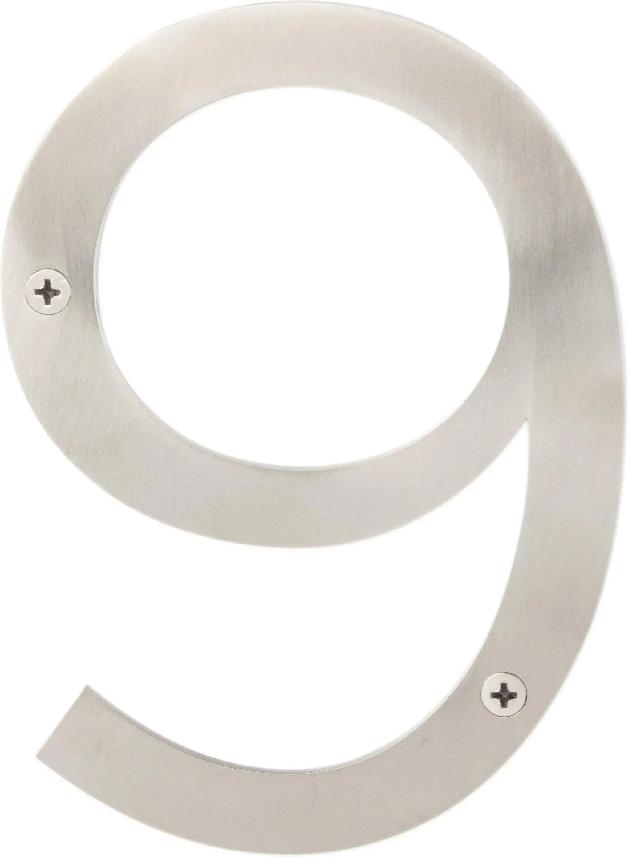 Sure-Loc 6" House Number 9 in Brushed Stainless Steel finish