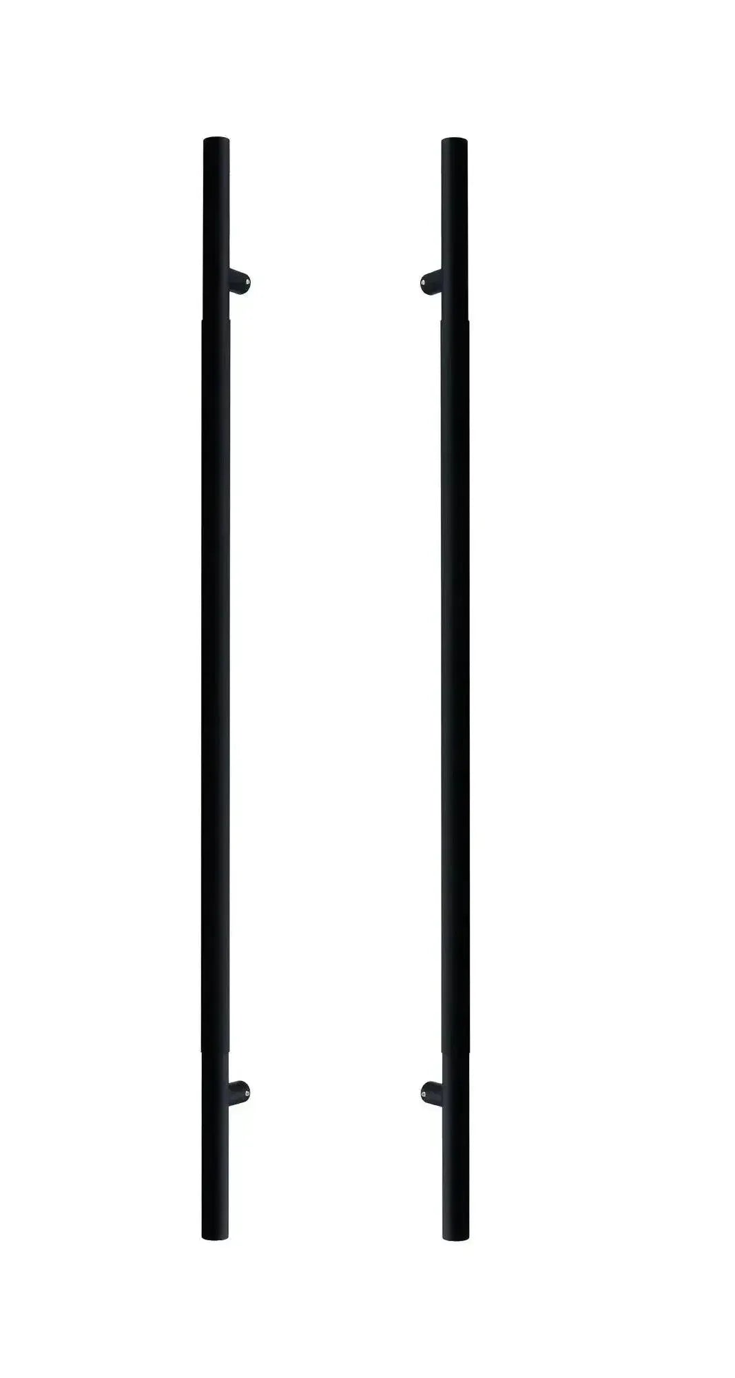 Sure-Loc 72" Knurled Long Door Pull, Double-Sided Flat Black