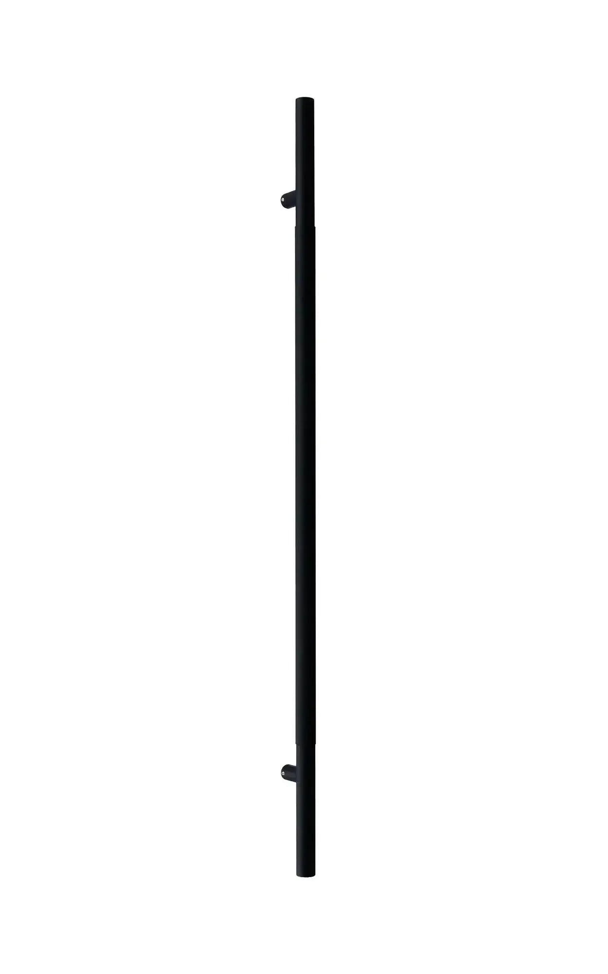 Sure-Loc 72" Knurled Long Door Pull, Single-Sided Flat Black