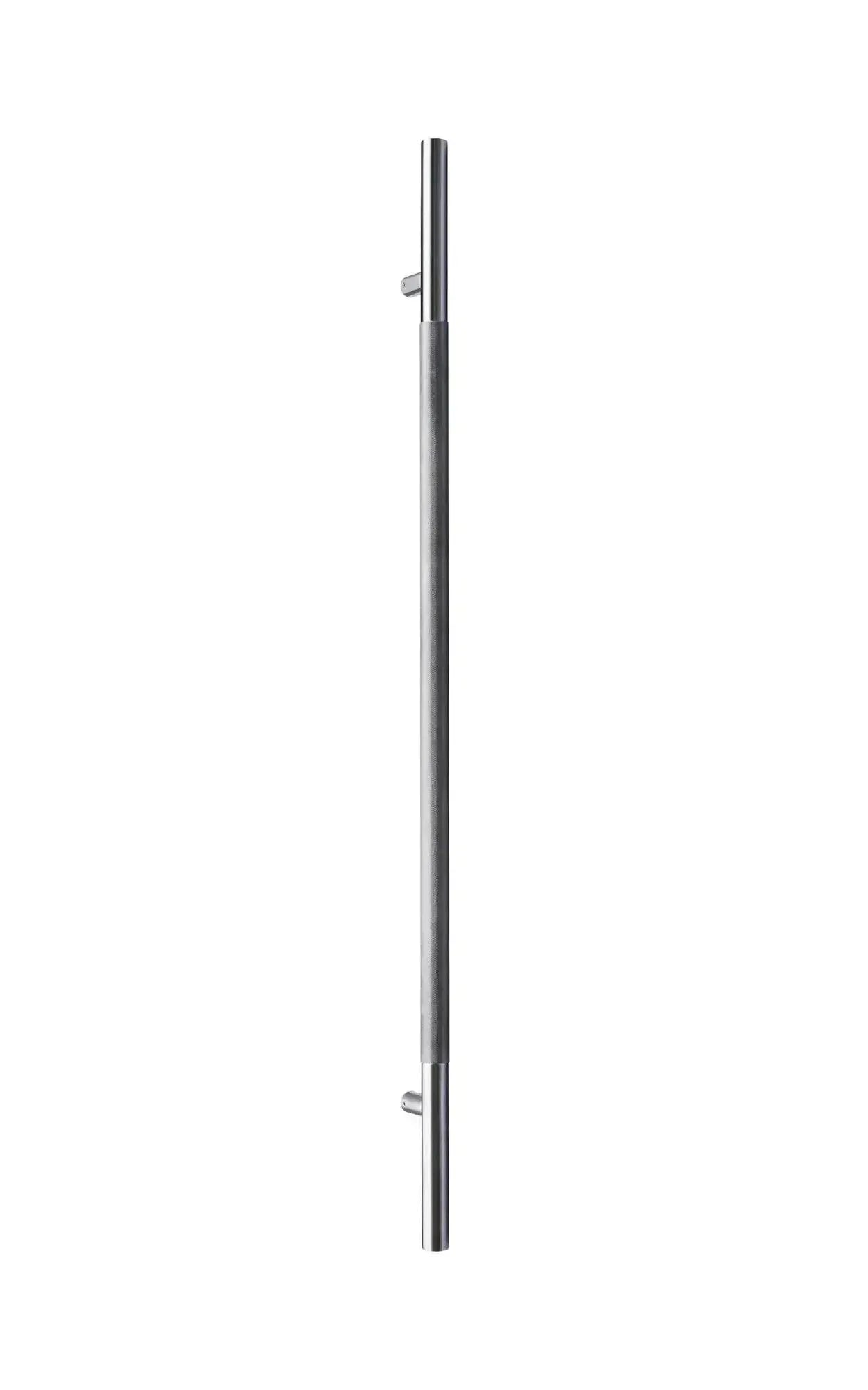 Sure-Loc 72" Knurled Long Door Pull, Single-Sided Satin Stainless Steel