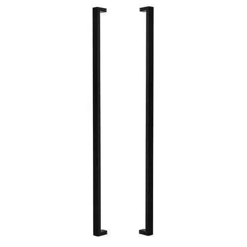 The Sure-Loc 72" Square Long Door Pull, Double-Sided in Flat Black finish