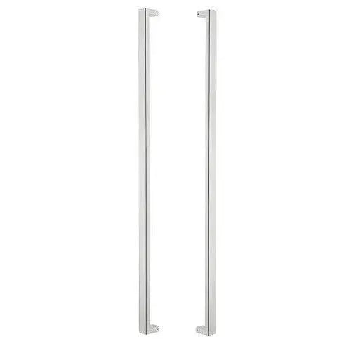 The Sure-Loc 72" Square Long Door Pull, Double-Sided in Polished Chrome finish