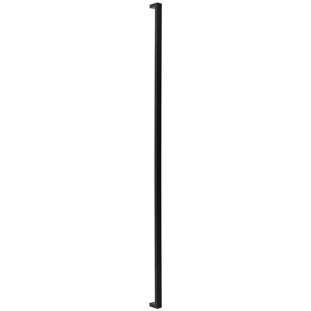 Sure-Loc 72" Square Long Door Pull, Single-Sided Flat Black