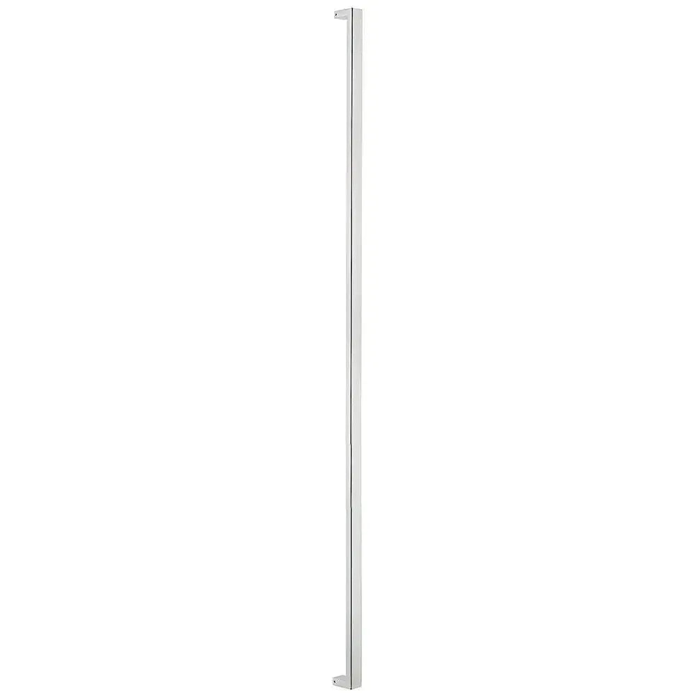 Sure-Loc 72" Square Long Door Pull, Single-Sided Polished Chrome