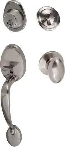 Sure-Loc Alta Handleset With Arapaho Knob Interior Trim Antique Nickel