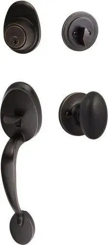 Sure-Loc Alta Handleset With Arapaho Knob Interior Trim Vintage Bronze