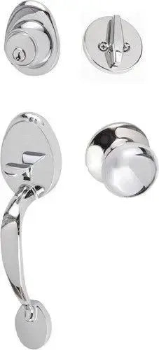 Sure-Loc Alta Handleset With Durango Knob Interior Trim Polished Chrome