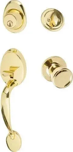 Sure-Loc Alta Handleset With Tulip Knob Interior Trim Polished Brass