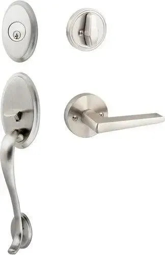 Sure-LocSure-Loc Aspen Handleset With Basel Round Lever Interior Trim in 