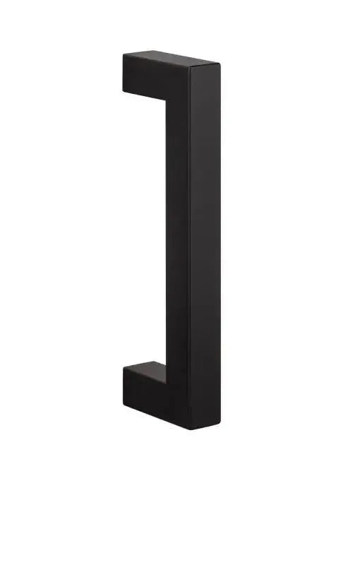 Sure-Loc Barn Door Handle, 8", Square, Single Sided Flat Black