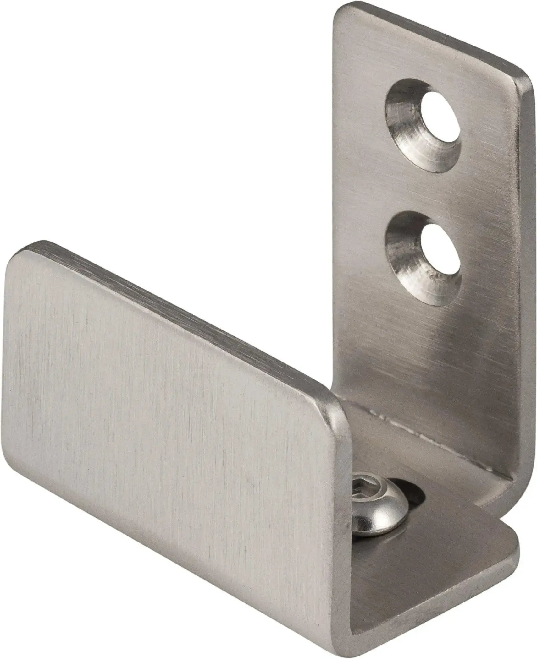 Sure-Loc Barn Track Floor Guide, Wall Mounted Satin Nickel