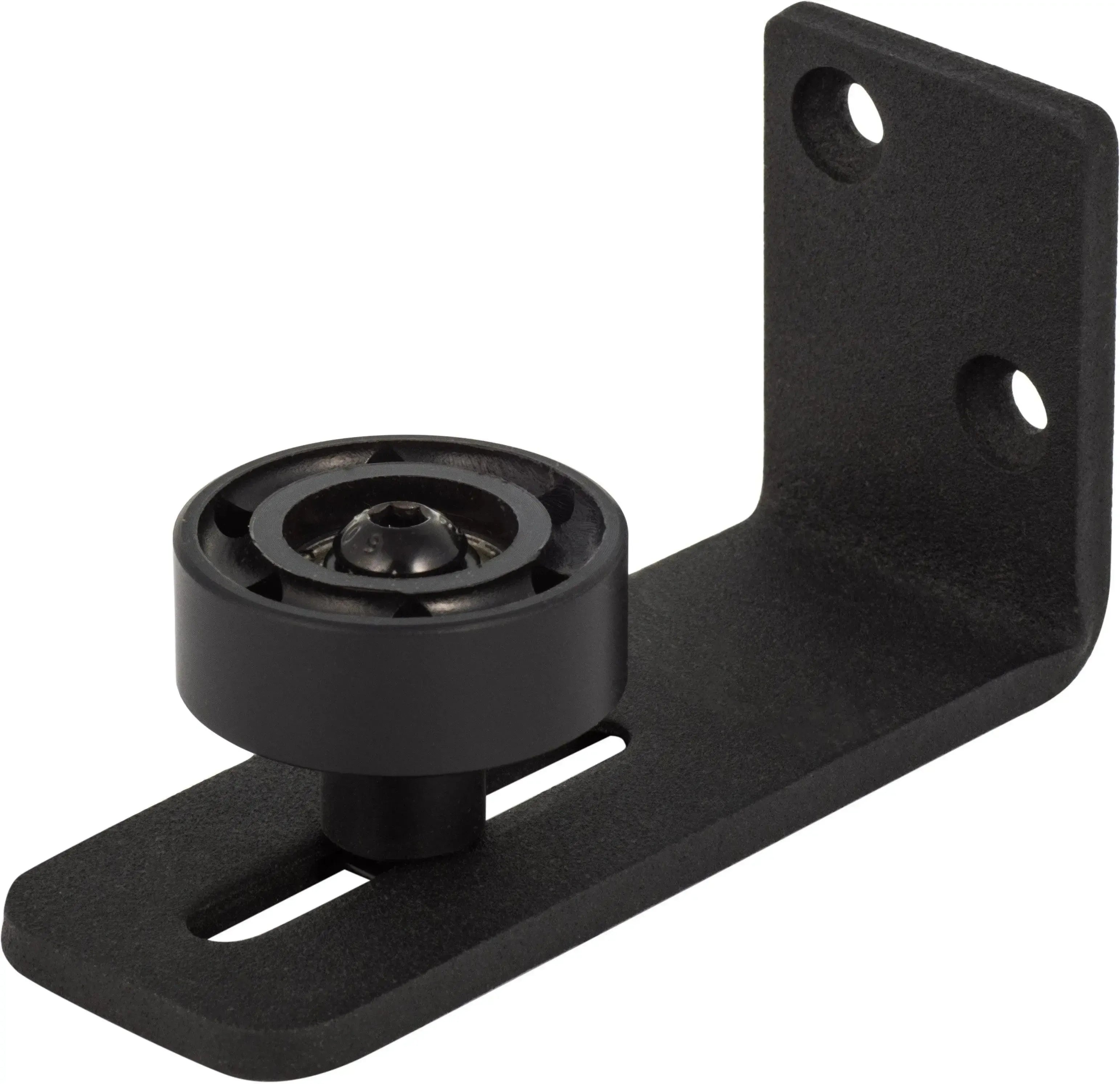 Sure-Loc Barn Track Roller Guide, Wall Mounted Flat Black