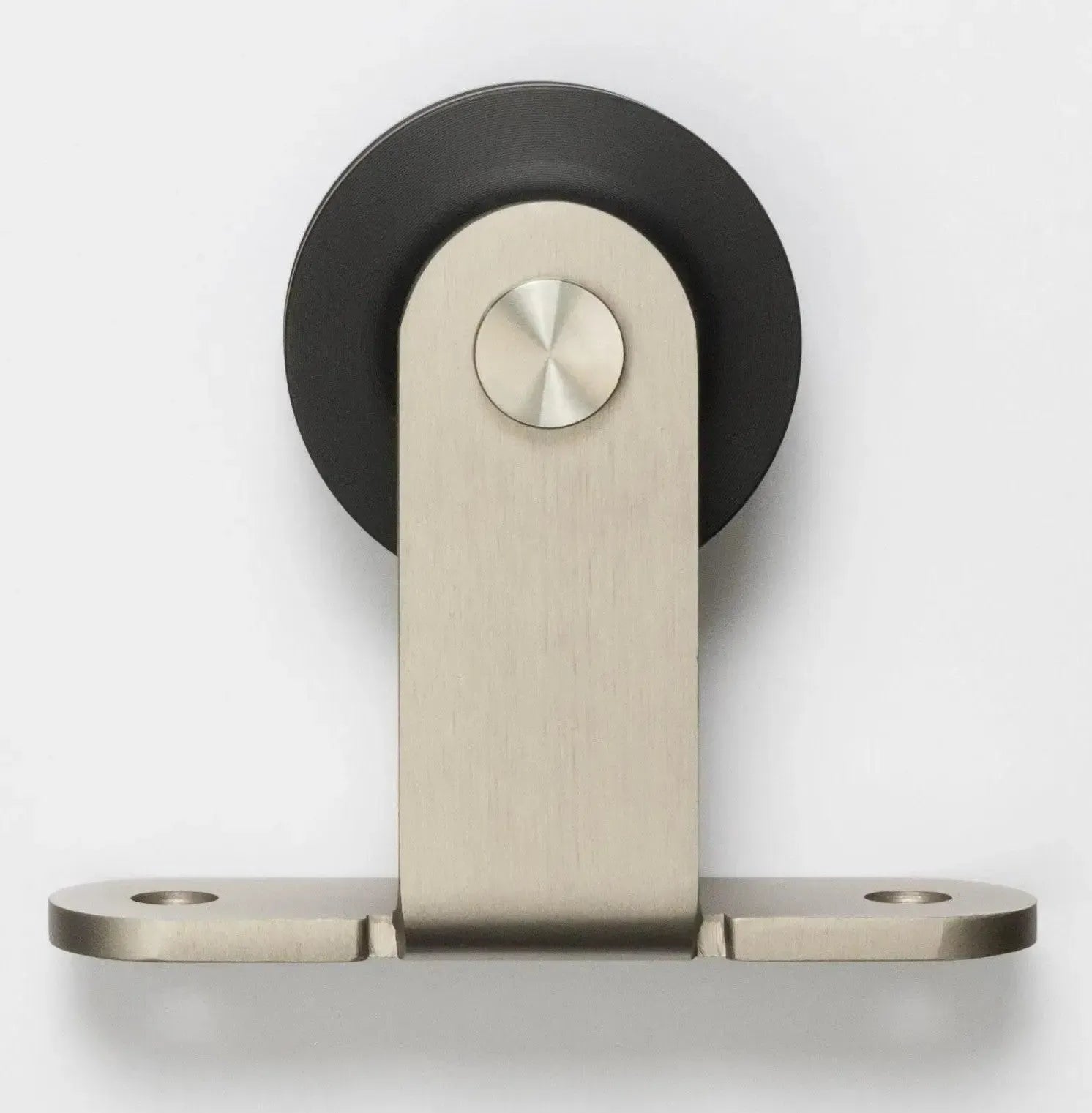 Sure-Loc Barn Track Roller, Top Mounted Satin Nickel