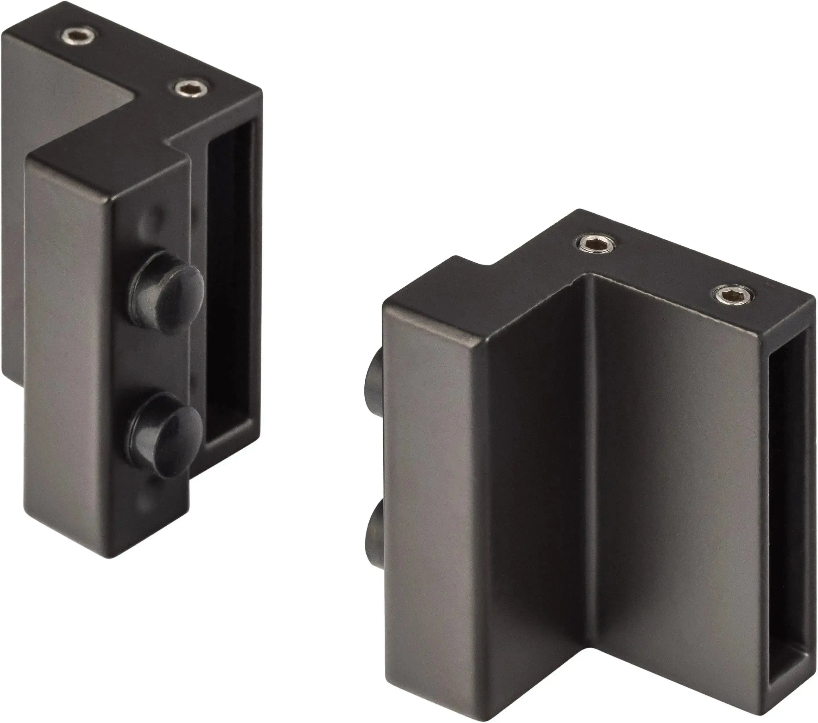 The Sure-Loc Barn Track Stop Pair in Flat Black finish