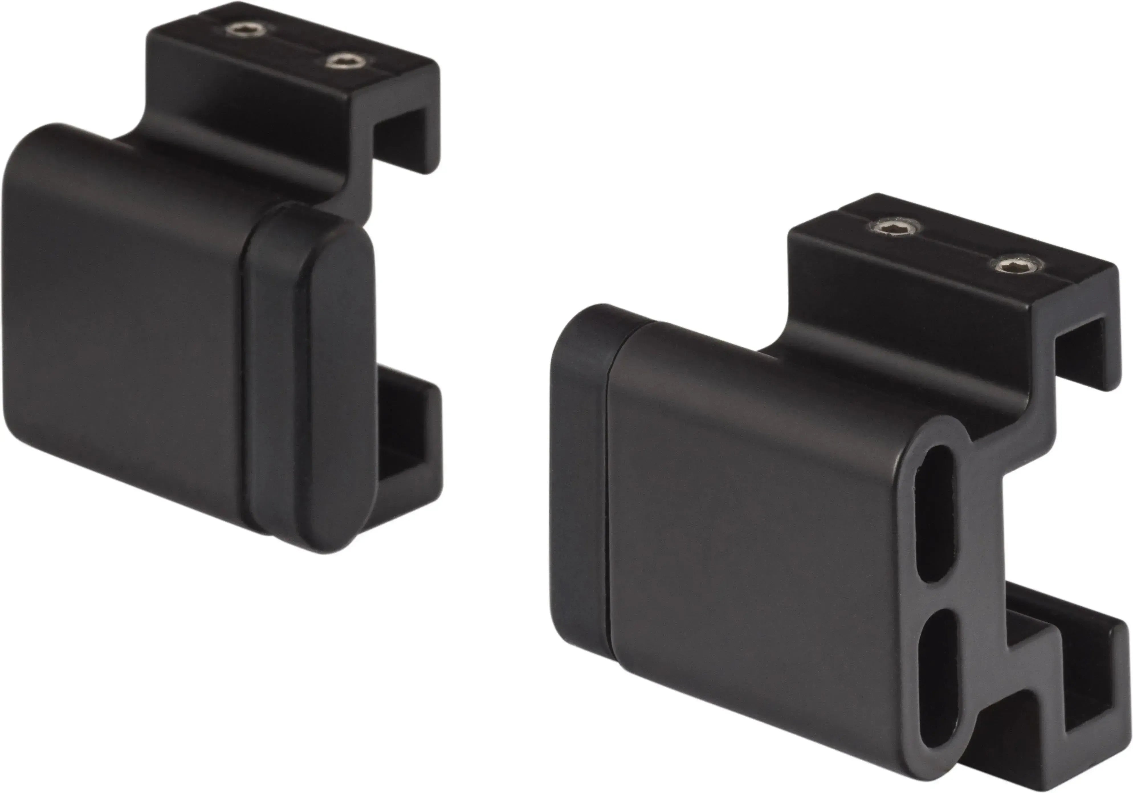 The Sure-Loc Barn Track Stop Pair in Flat Black finish