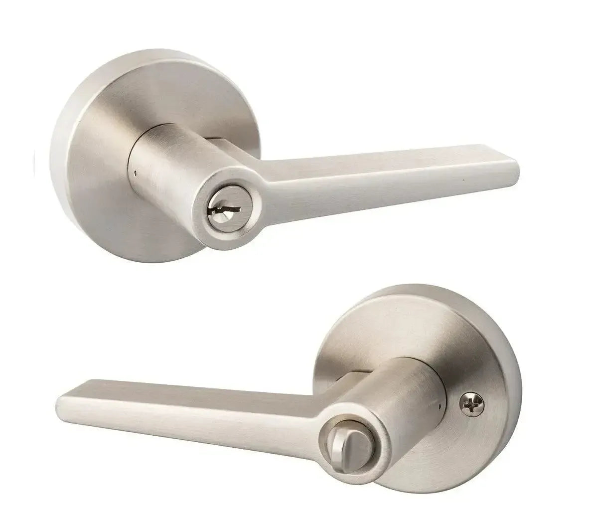 Sure-Loc Basel Lever with Round Rosette Flat Black