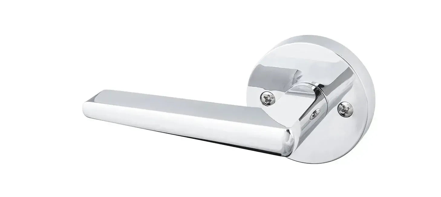 Sure-Loc Basel Lever with Round Rosette in Polished Chrome finish