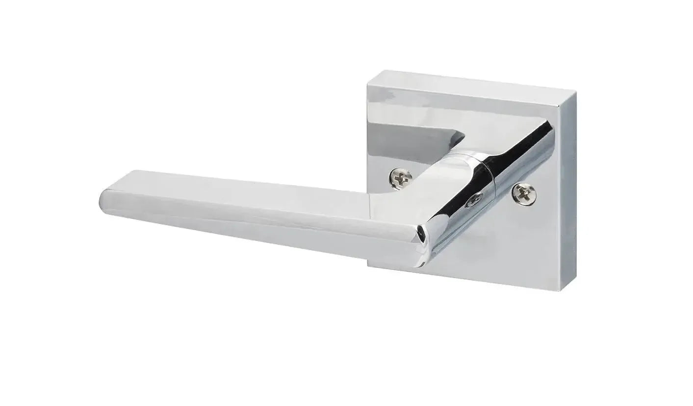 Sure-Loc Basel Lever with Square Rosette in Polished Chrome finish