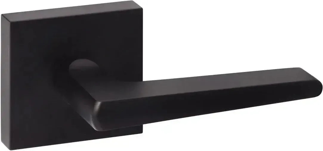 Sure-Loc Basel Lever with Square Rosette Satin Brass