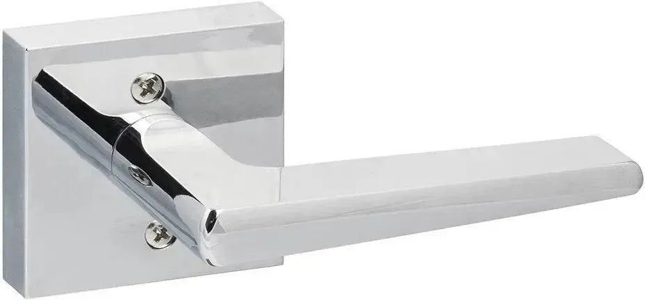 Sure-Loc Basel Lever with Square Rosette Satin Brass