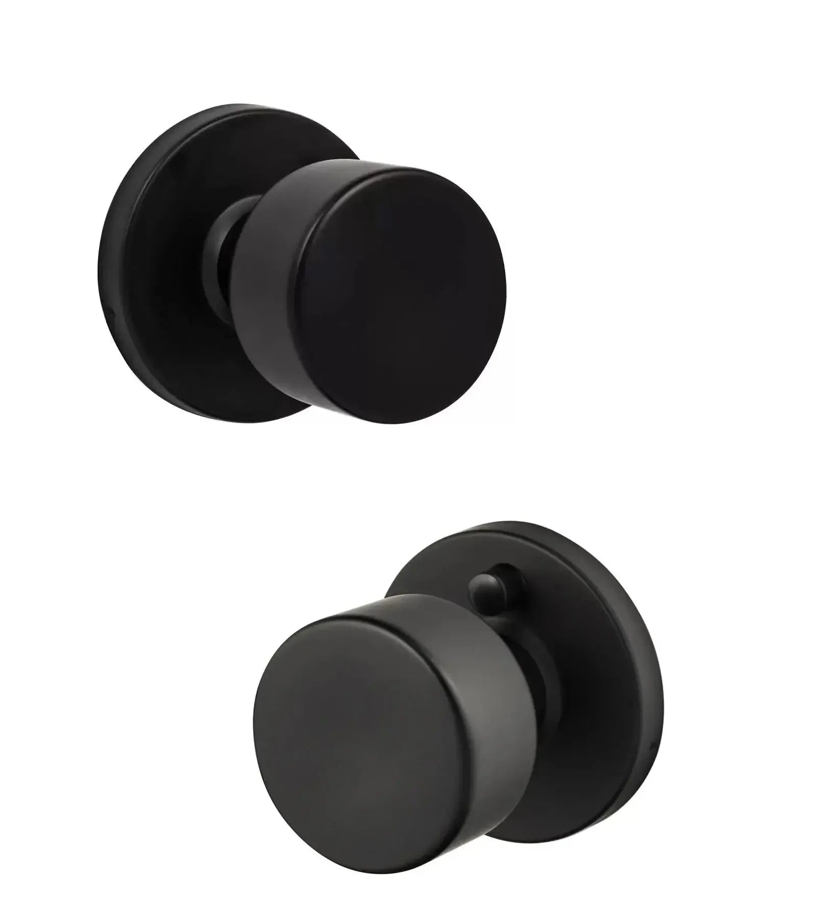 Sure-Loc Bergen Knob with Round Rosette in Flat Black finish