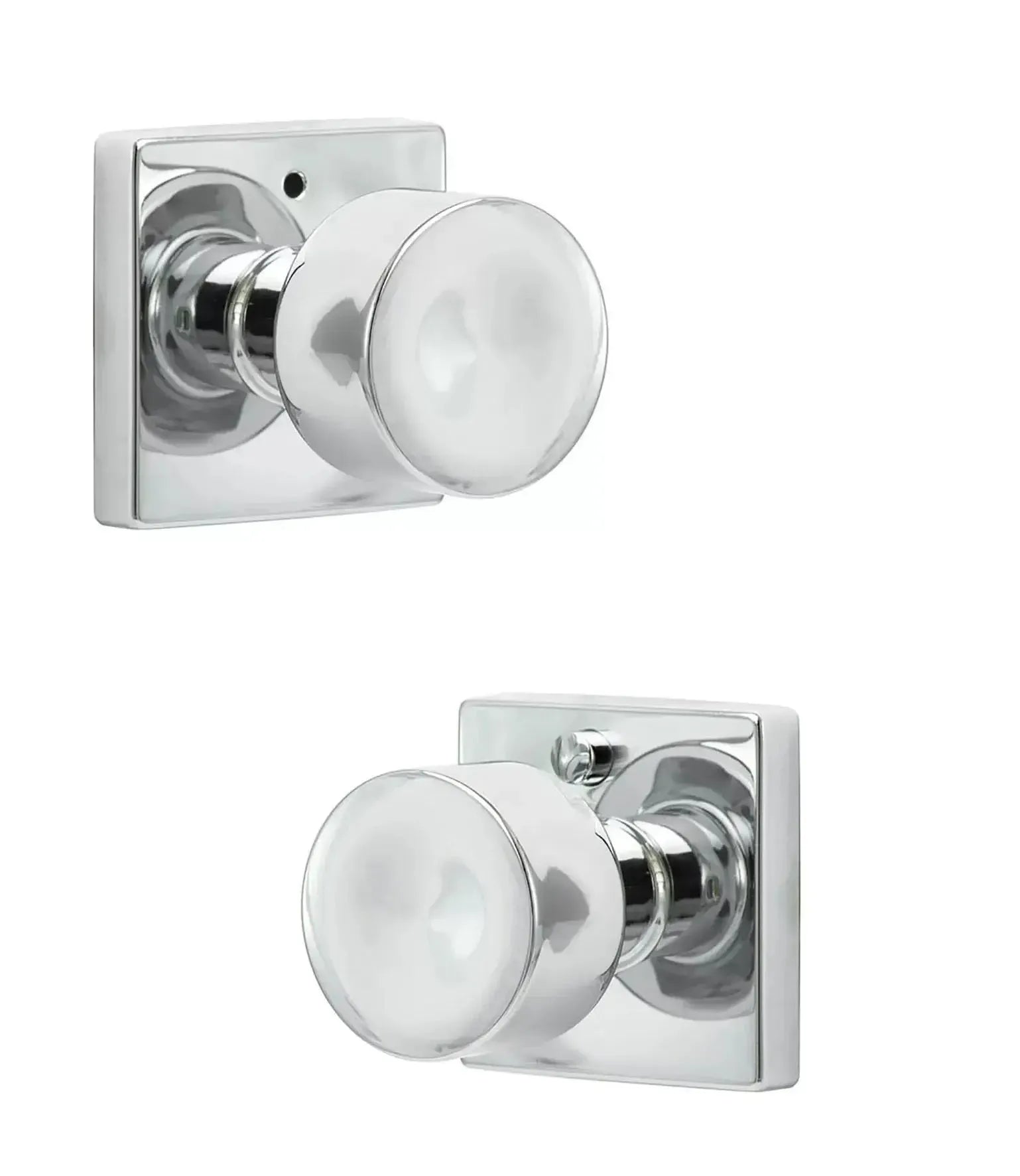 Sure-Loc Bergen Knob with Square Rosette in Polished Chrome finish
