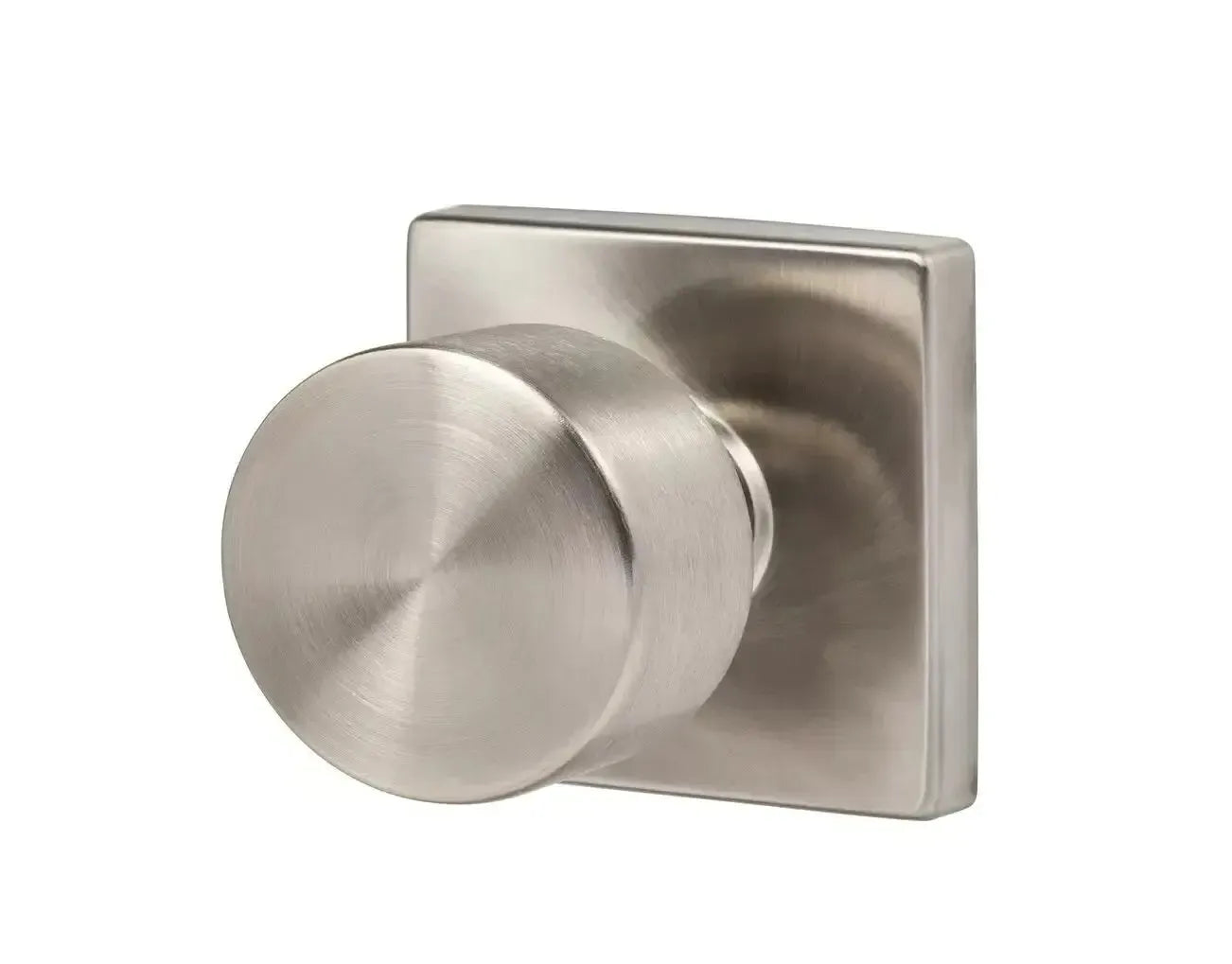 Sure-Loc Bergen Knob with Square Rosette in Satin Stainless Steel finish
