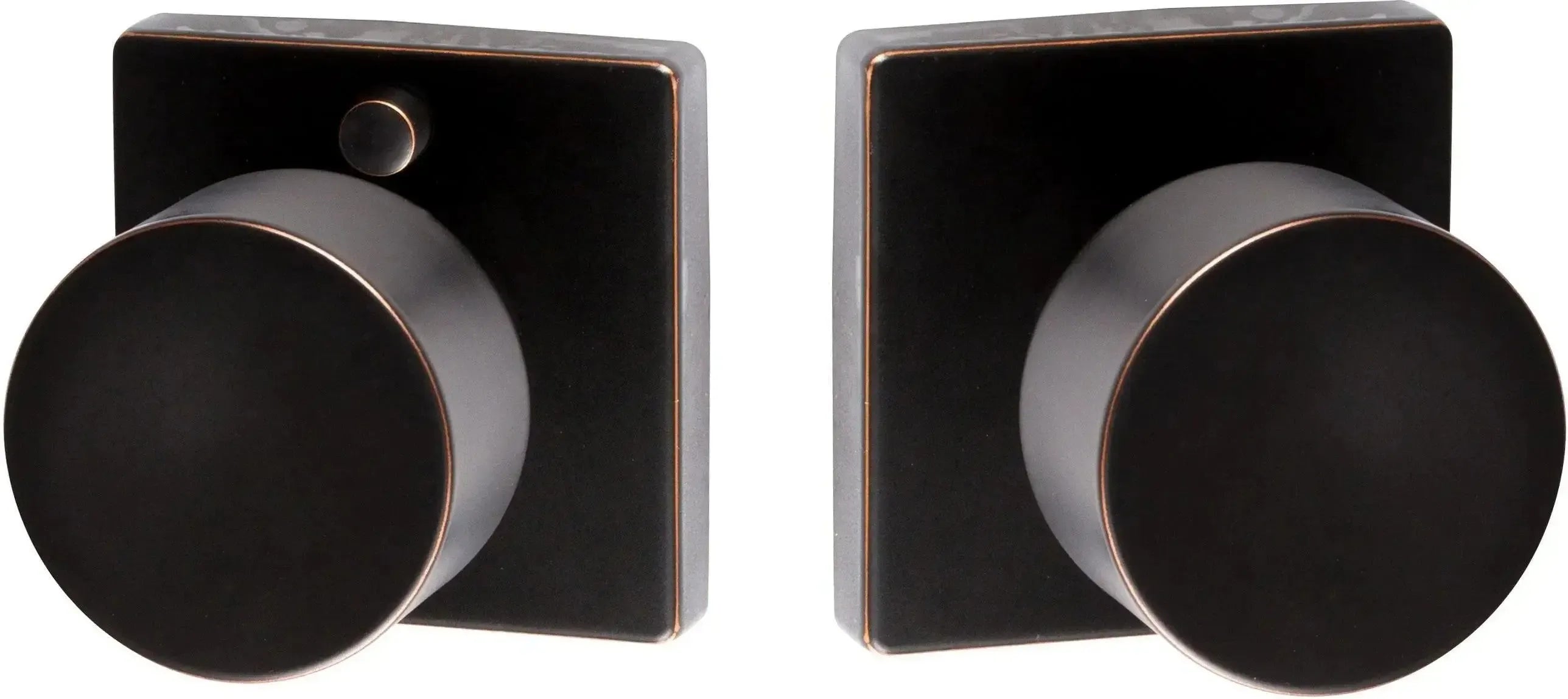 Sure-Loc Bergen Knob with Square Rosette Satin Stainless Steel