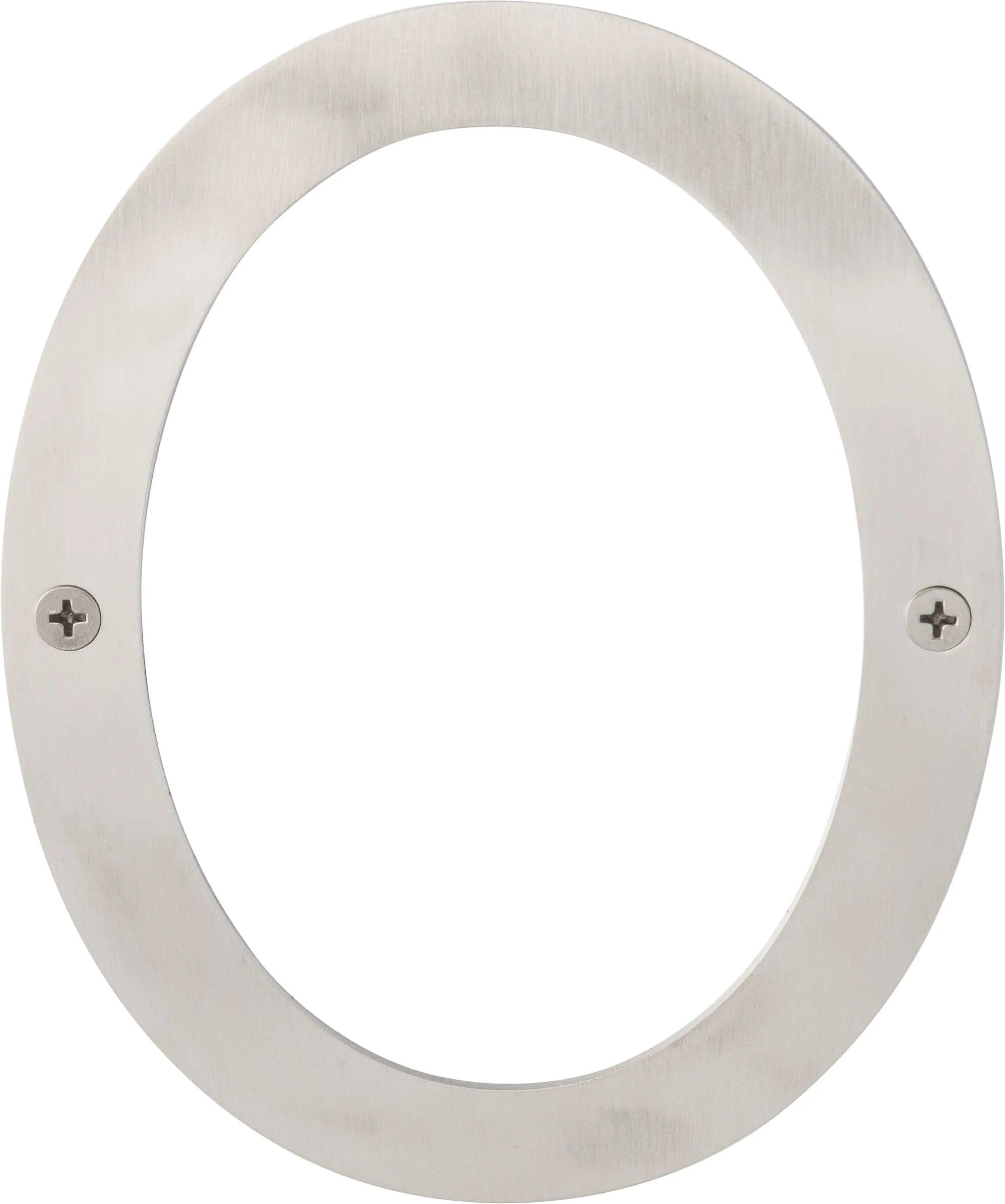 Sure-Loc House Number 6", No. 0 in Brushed Stainless Steel finish