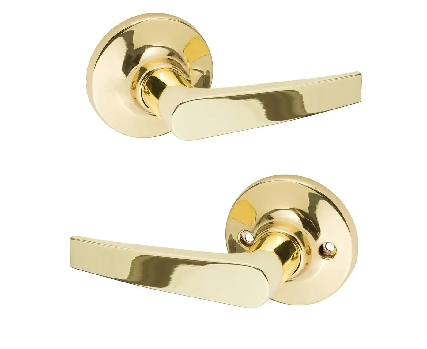 Sure-Loc Cedar Lever in Polished Brass finish