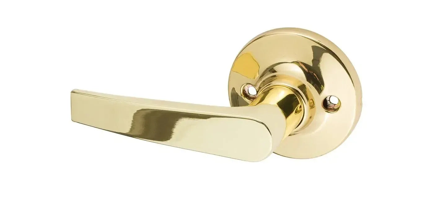 Sure-Loc Cedar Lever in Polished Brass finish